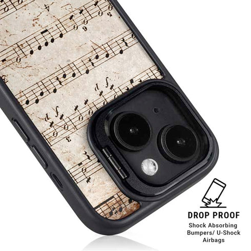 Antique Notes iPhone 14 Kickstand Case