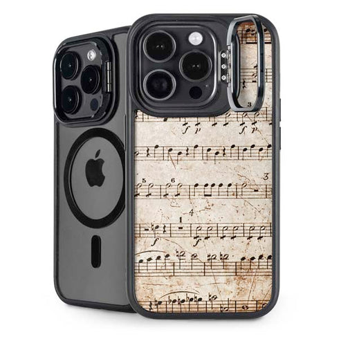 Antique Notes iPhone 15 Pro Kickstand Case