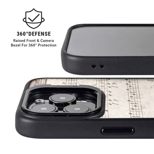 Antique Notes iPhone 15 Pro Kickstand Case