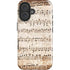 Antique Notes iPhone 16 Plus Impact Case