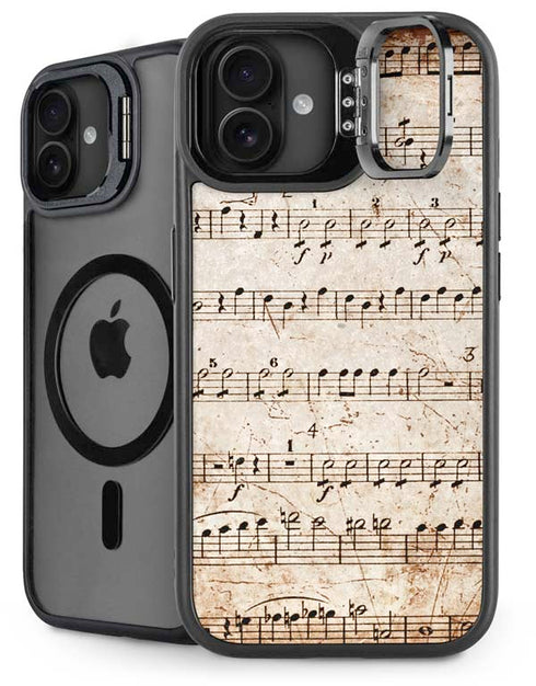 Antique Notes iPhone 16 Plus Kickstand Case