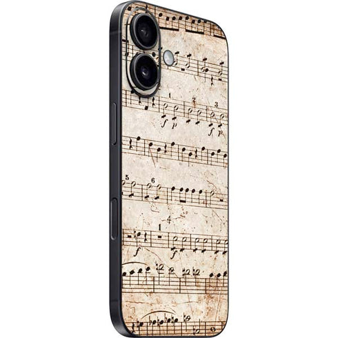Antique Notes iPhone 16 Plus Skin