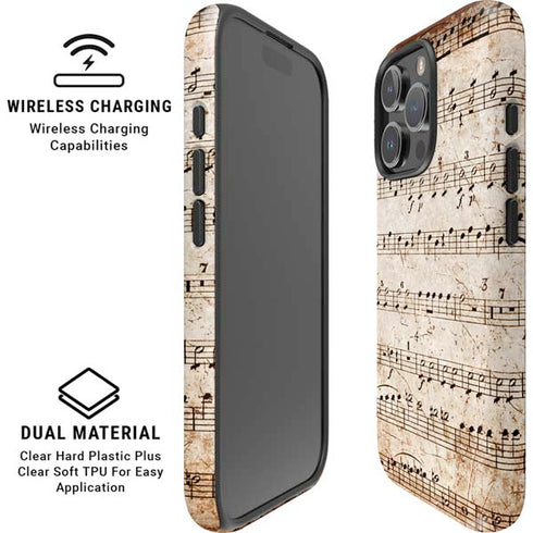 Antique Notes iPhone 16 Pro Magsafe Impact Case