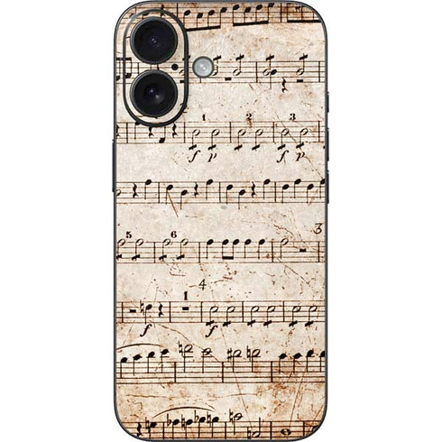 Antique Notes iPhone 16 Skin