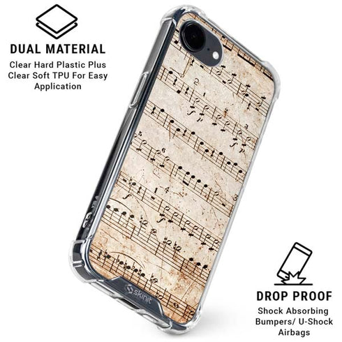 Antique Notes iPhone 16e Clear Case