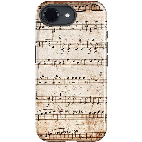 Antique Notes iPhone 16e Impact Case
