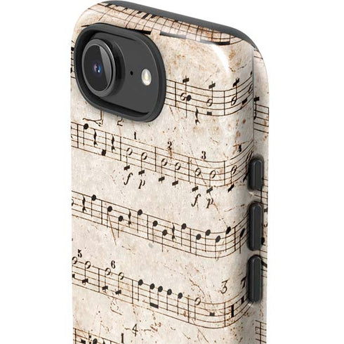 Antique Notes iPhone 16e Impact Case