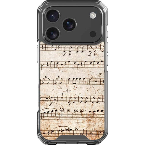 Antique Notes iPhone 18 Pro Clear Case