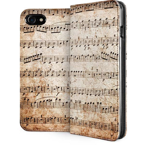 Antique Notes iPhone SE (2nd & 3rd Gen) Folio Case