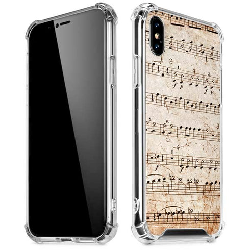 Antique Notes iPhone X/XS Clear Case