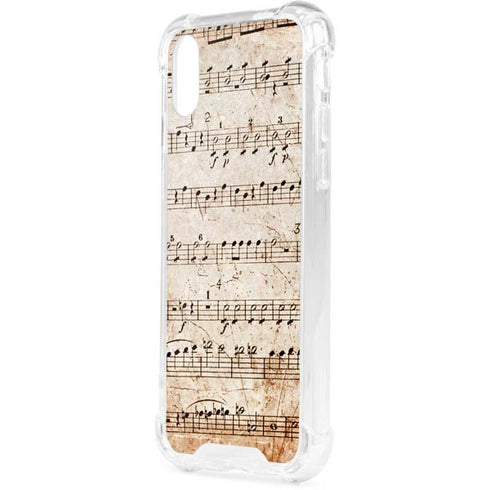 Antique Notes iPhone XS Clear Case