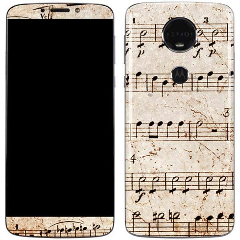 Antique Notes Moto E5 Plus Skin