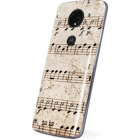 Antique Notes Moto E5 Plus Skin