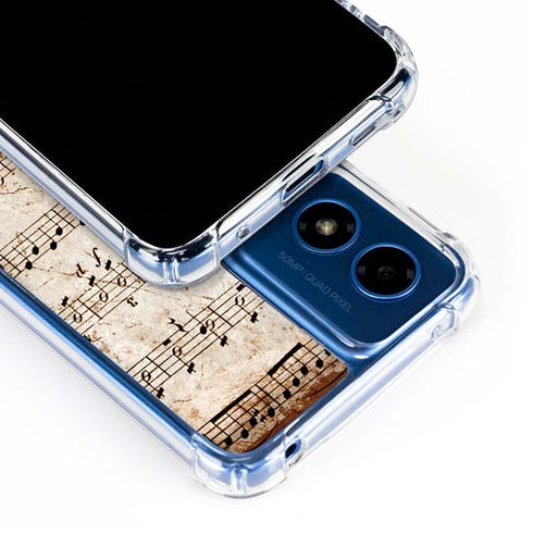 Antique Notes Moto G Play 4G (2024) Clear Case