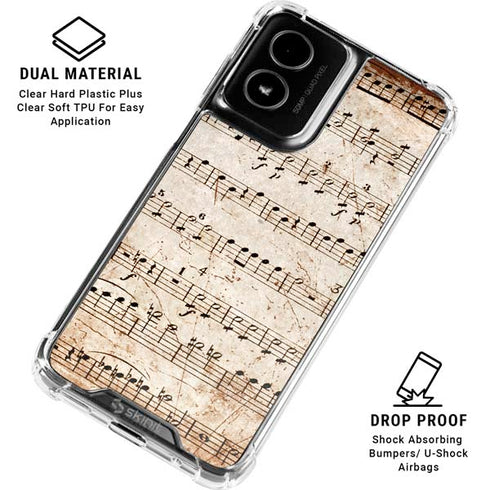 Antique Notes Moto G Power 5G (2024) Clear Case