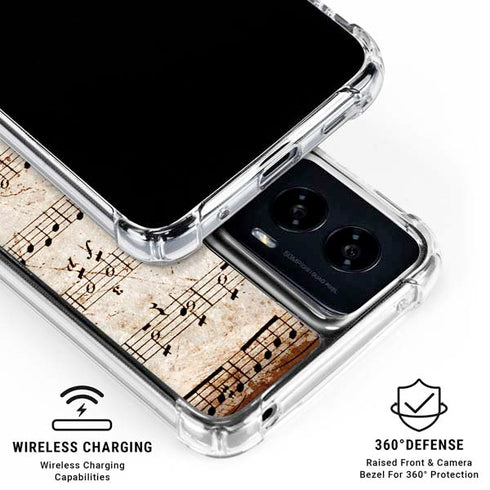 Antique Notes Moto G Power 5G (2024) Clear Case