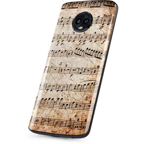 Antique Notes Moto G6 Skin