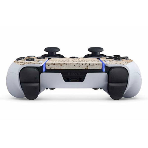Antique Notes PS5 DualSense Edge Pro Controller Skin
