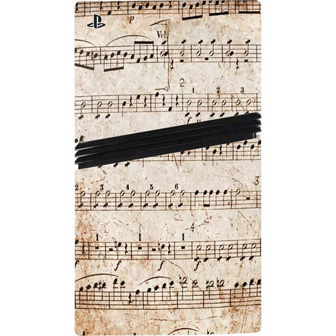 Antique Notes PS5 Pro Console Skin