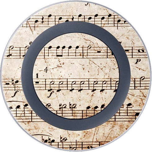 Antique Notes Wireless Charger Skin