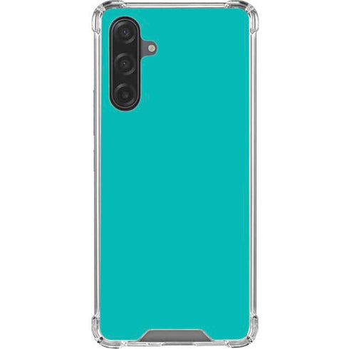Aqua Blue Galaxy A17 Clear Case
