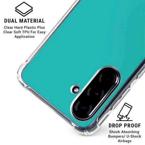 Aqua Blue Galaxy A36 5G Clear Case