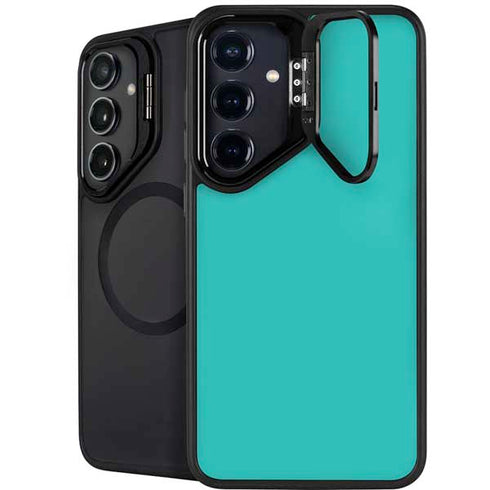 Aqua Blue Galaxy S25 Kickstand Case