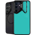 Aqua Blue Galaxy S25 Kickstand Case