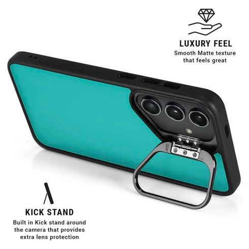 Aqua Blue Galaxy S25 Kickstand Case