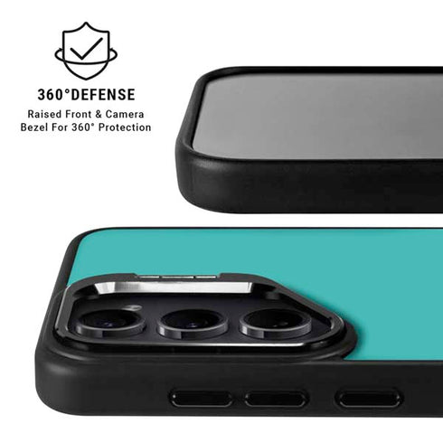 Aqua Blue Galaxy S25 Kickstand Case