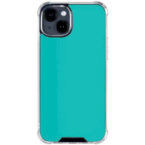 Aqua Blue iPhone 15 Clear Case