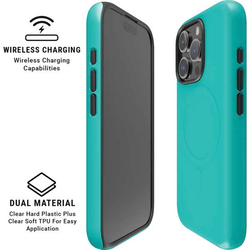 Aqua Blue iPhone 16 Pro Magsafe Impact Case