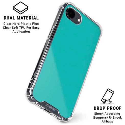 Aqua Blue iPhone 16e Clear Case