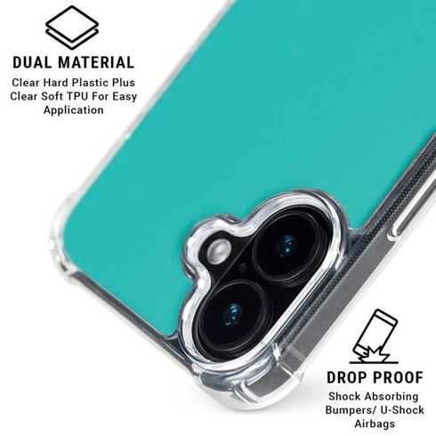 Aqua Blue iPhone 17 Clear Case