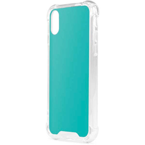 Aqua Blue iPhone XS Clear Case