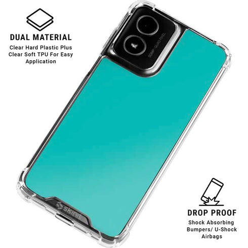 Aqua Blue Moto G Power 5G (2024) Clear Case
