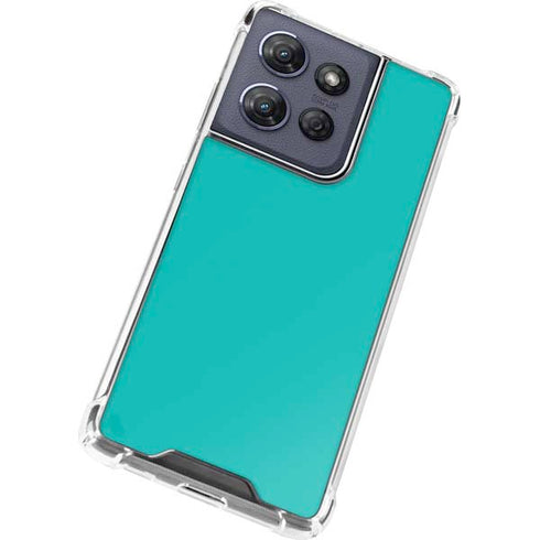 Aqua Blue Moto G Power 5G (2025) Clear Case