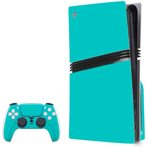 Aqua Blue PS5 Pro Disk Bundle Skin