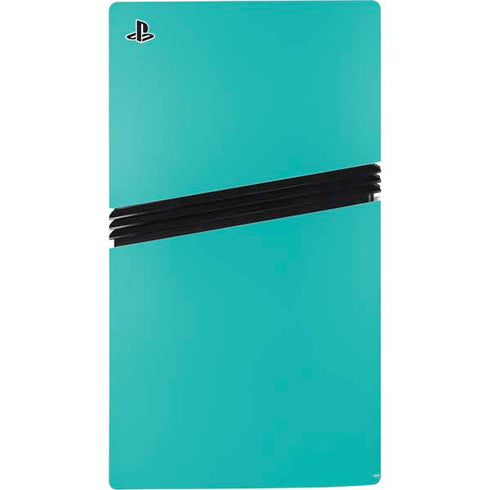 Aqua Blue PS5 Pro Disk Console Skin