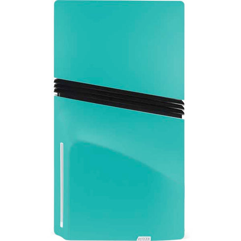 Aqua Blue PS5 Pro Disk Console Skin