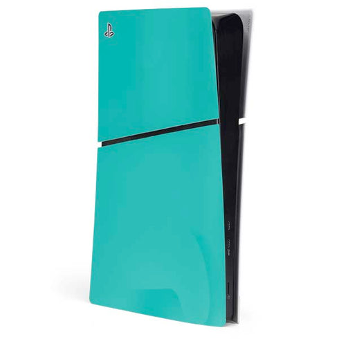 Aqua Blue PS5 Slim Digital Edition Console Skin