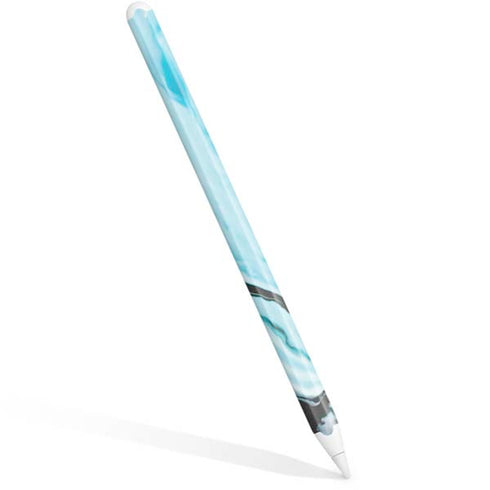 Aqua Blue Marble Ink Apple Pencil (2nd Gen 2019) Skin