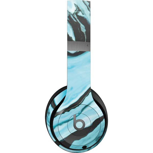 Aqua Blue Marble Ink Beats Solo 4 Wireless Headphones Skin