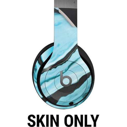 Aqua Blue Marble Ink Beats Solo 4 Wireless Headphones Skin