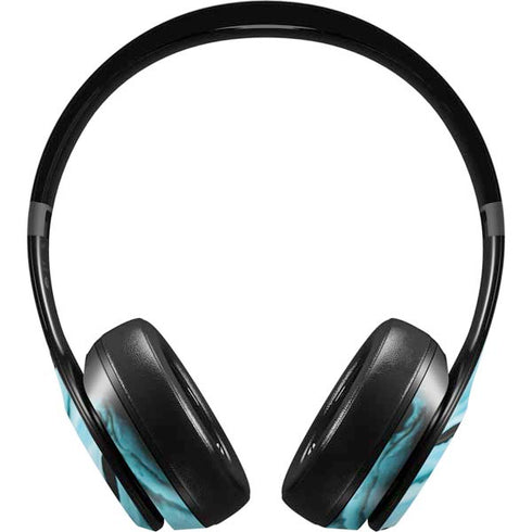 Aqua Blue Marble Ink Beats Solo 4 Wireless Headphones Skin