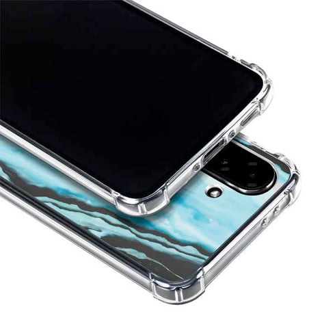 Aqua Blue Marble Ink Galaxy A36 5G Clear Case