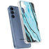 Aqua Blue Marble Ink Galaxy A55 5G Clear Case