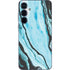 Aqua Blue Marble Ink Galaxy A55 5G Skin