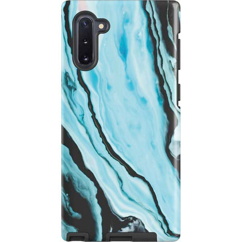 Aqua Blue Marble Ink Galaxy Cases