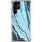Aqua Blue Marble Ink Galaxy S23 Ultra Clear Case